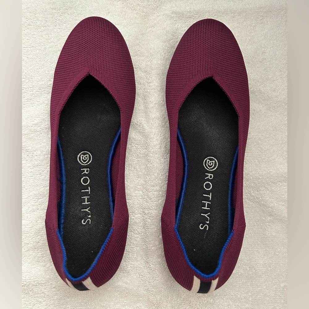 Rothy’s Orchid Heel Stripe- Retired Version.  Worn once